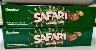 Gandour Safari Caramel Crisp Chocolate 32g x 12pcs -