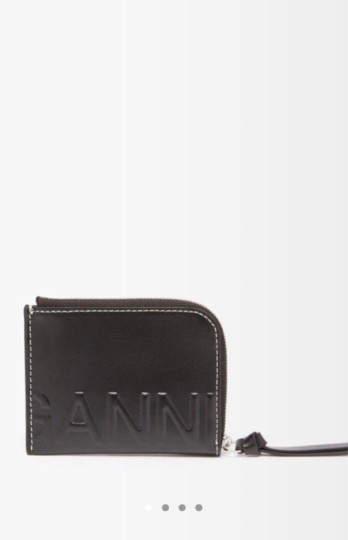 GANNI New Logoembossed leather wallet, Women's Fashion, Bags & Wallets