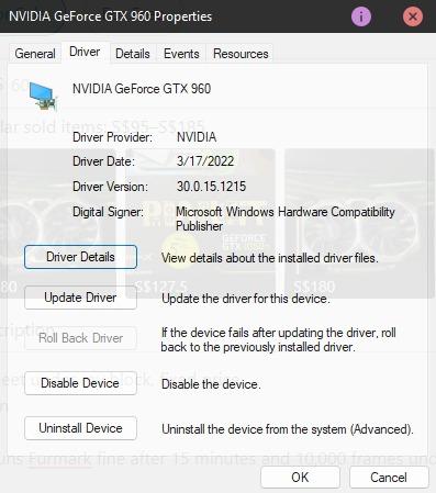 Geforce gtx 960 shop driver windows 10
