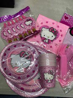 Hello Kitty Party Set Utensils Paper Plate Kids Party Decoration Helium Balloon