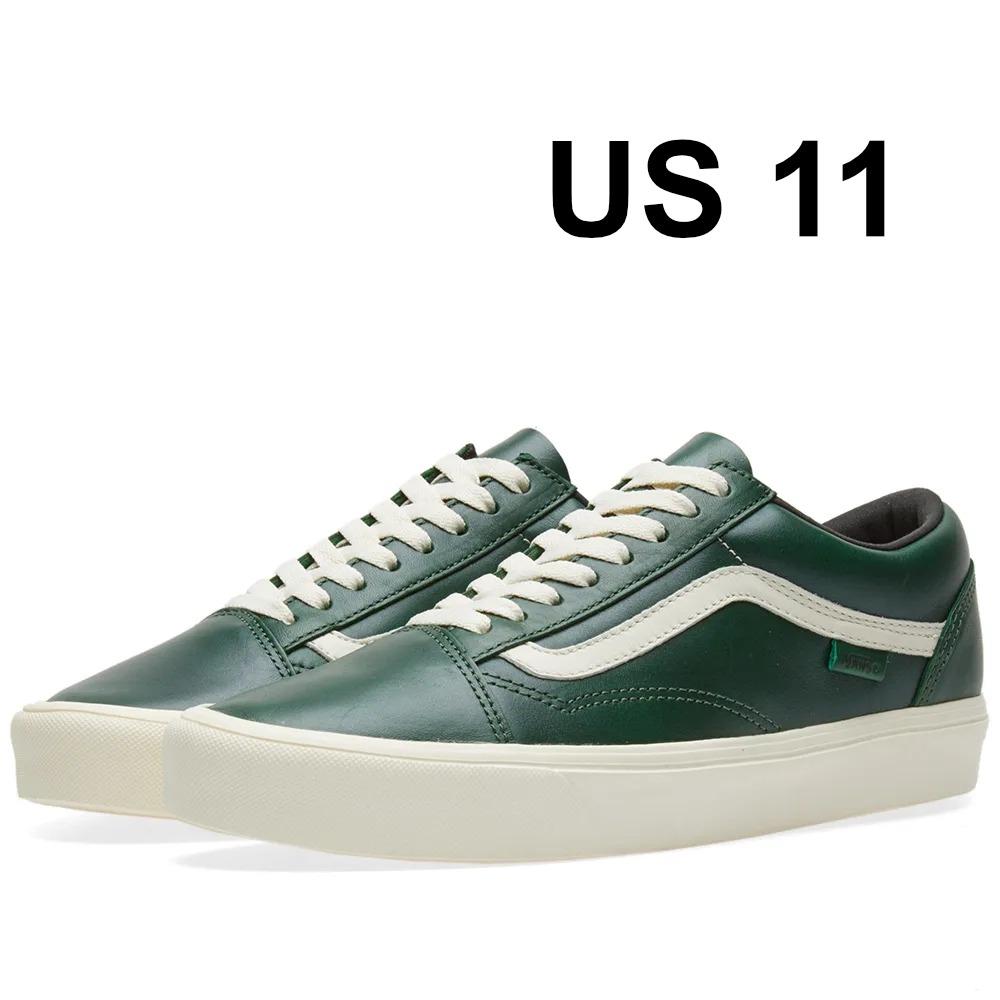Green leather vans discount
