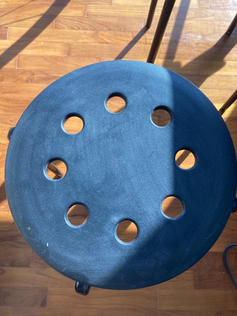 IKEA black stool, Furniture & Home Living, Furniture, Chairs on Carousell