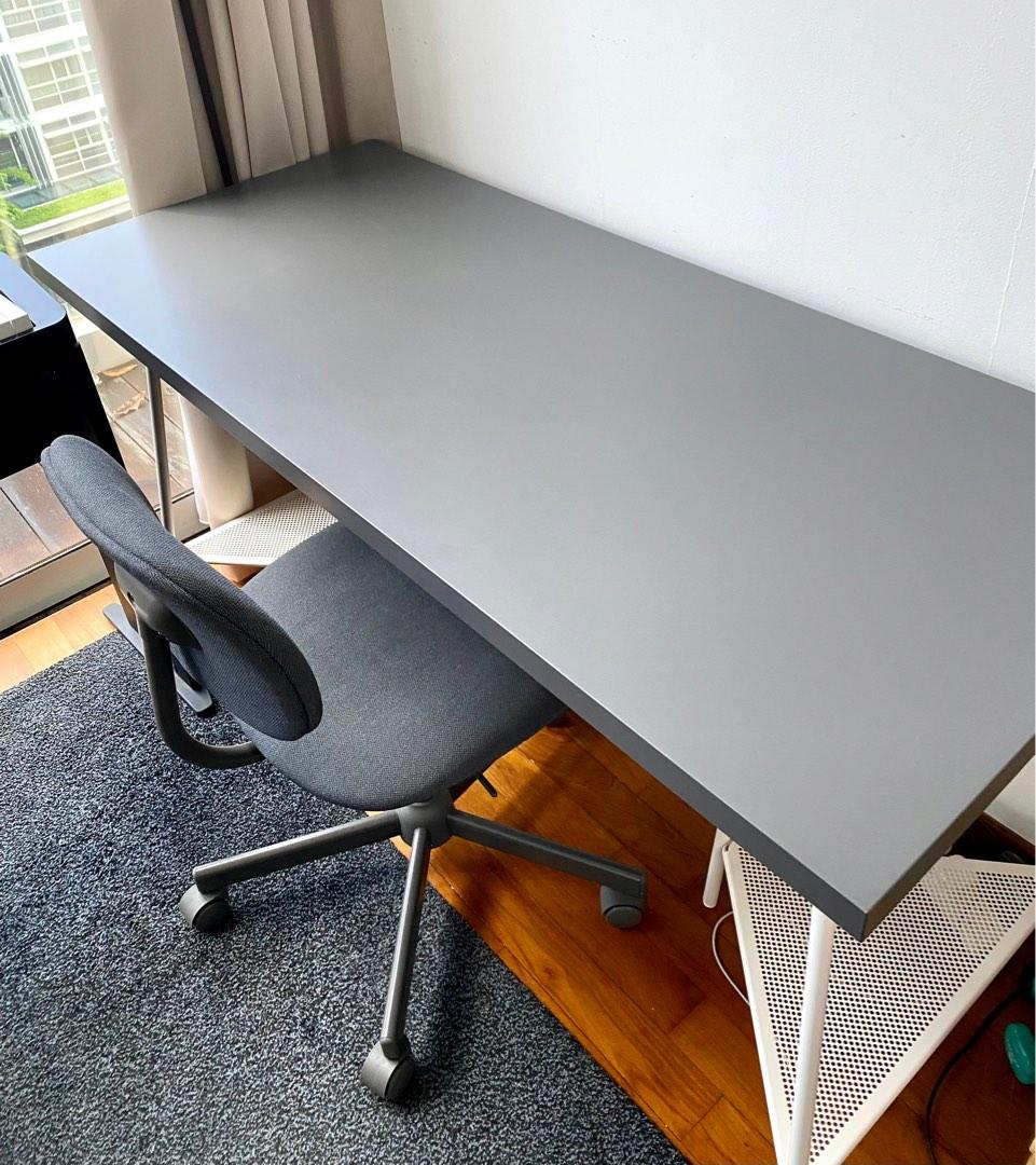 IKEA LAGKAPTEN STUDY DESK + BLECKBERGET Chair, Furniture & Home Living