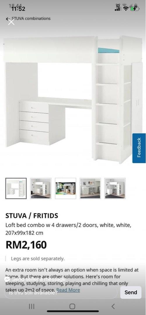 IKEA LOFT BED self pickup, Furniture & Home Living, Furniture, Bed
