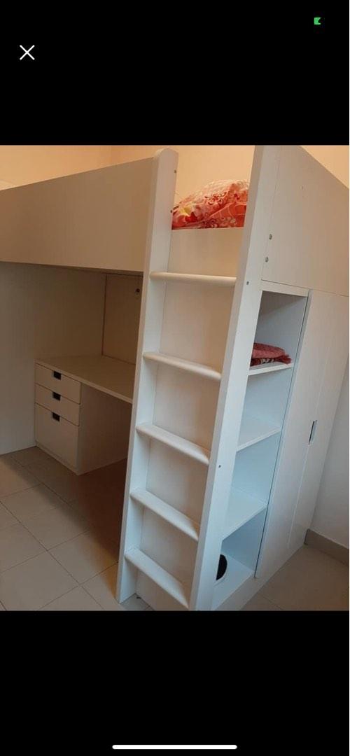 IKEA LOFT BED self pickup, Furniture & Home Living, Furniture, Bed