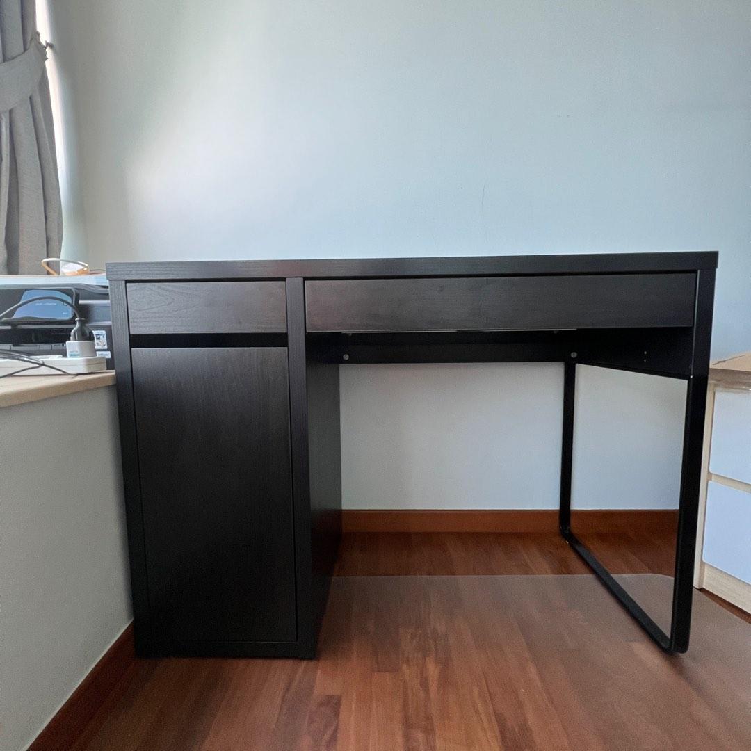 IKEA Micke Desk Black Brown, Furniture & Home Living, Furniture, Tables