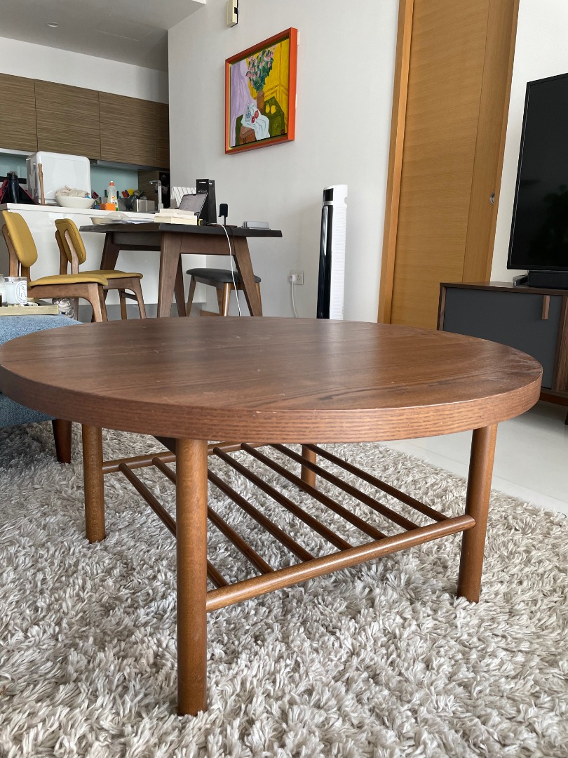 IKEA round coffee table, Furniture & Home Living, Furniture, Tables