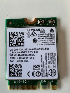 Intel AC7265 WiFi and Bluetooth Card507766674094837760