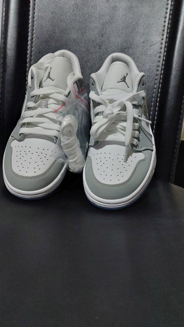 mens jordan 1 low wolf grey
