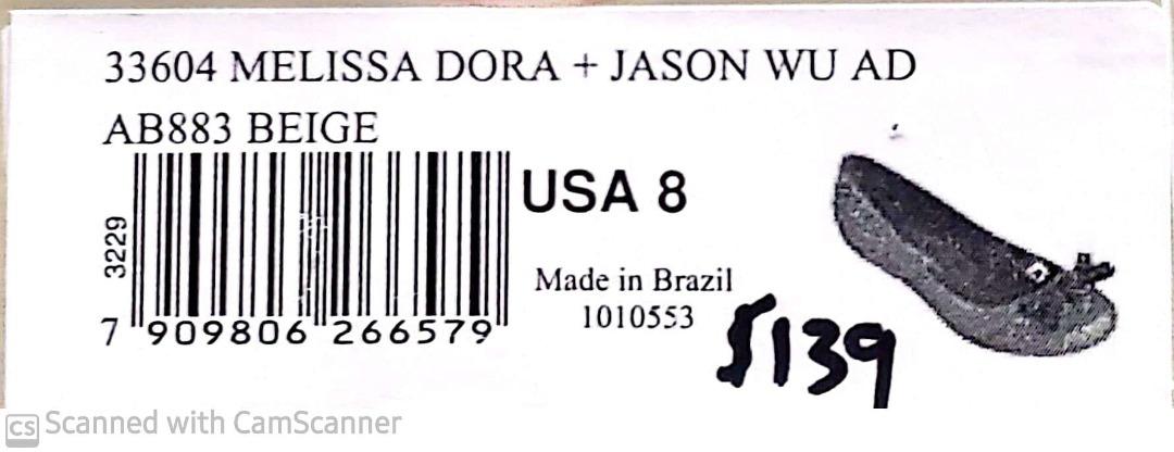 Like New Melissa Dora Jason Wu Flats Shoes Limited Edition