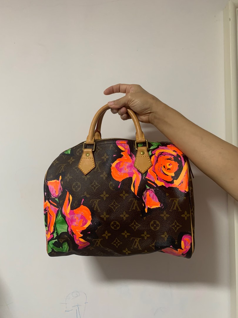 Louis Vuitton Speedy Handbag 30 Limited edition Roses by Stephen