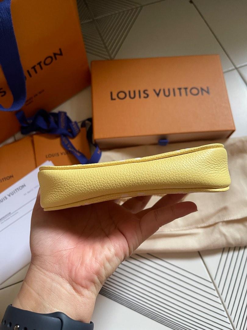 Louis Vuitton Pochette Accessories Mini Monogram Empreinte Embossed Lemon  Curd Yellow