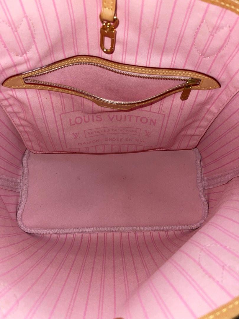 Louis Vuitton Limited Pink Damier Azur Tahitienne Neverfull MM