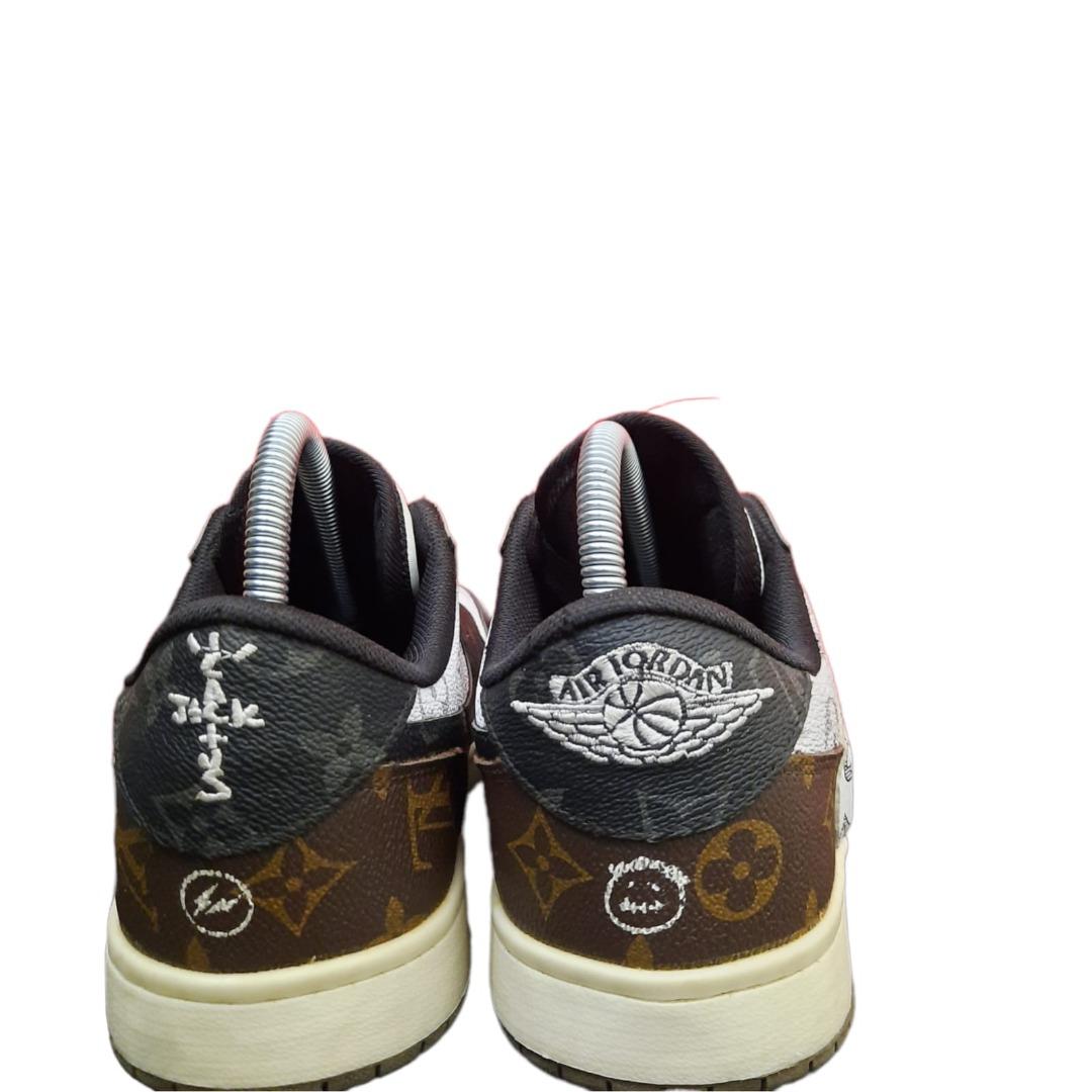 LV x Fragment x Travis Scott x Air Jordan 1 Low Brown Black White