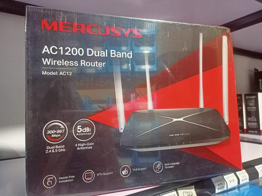 Mercusys AC12 AC1200 Dual Band Wireless Router 2.4G & 5G Wifi Router ...