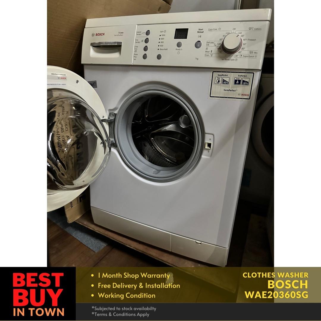 MUST BUY! BOSCH 7KG FrontLoader Washing Machine WAE20360SG (90657), TV
