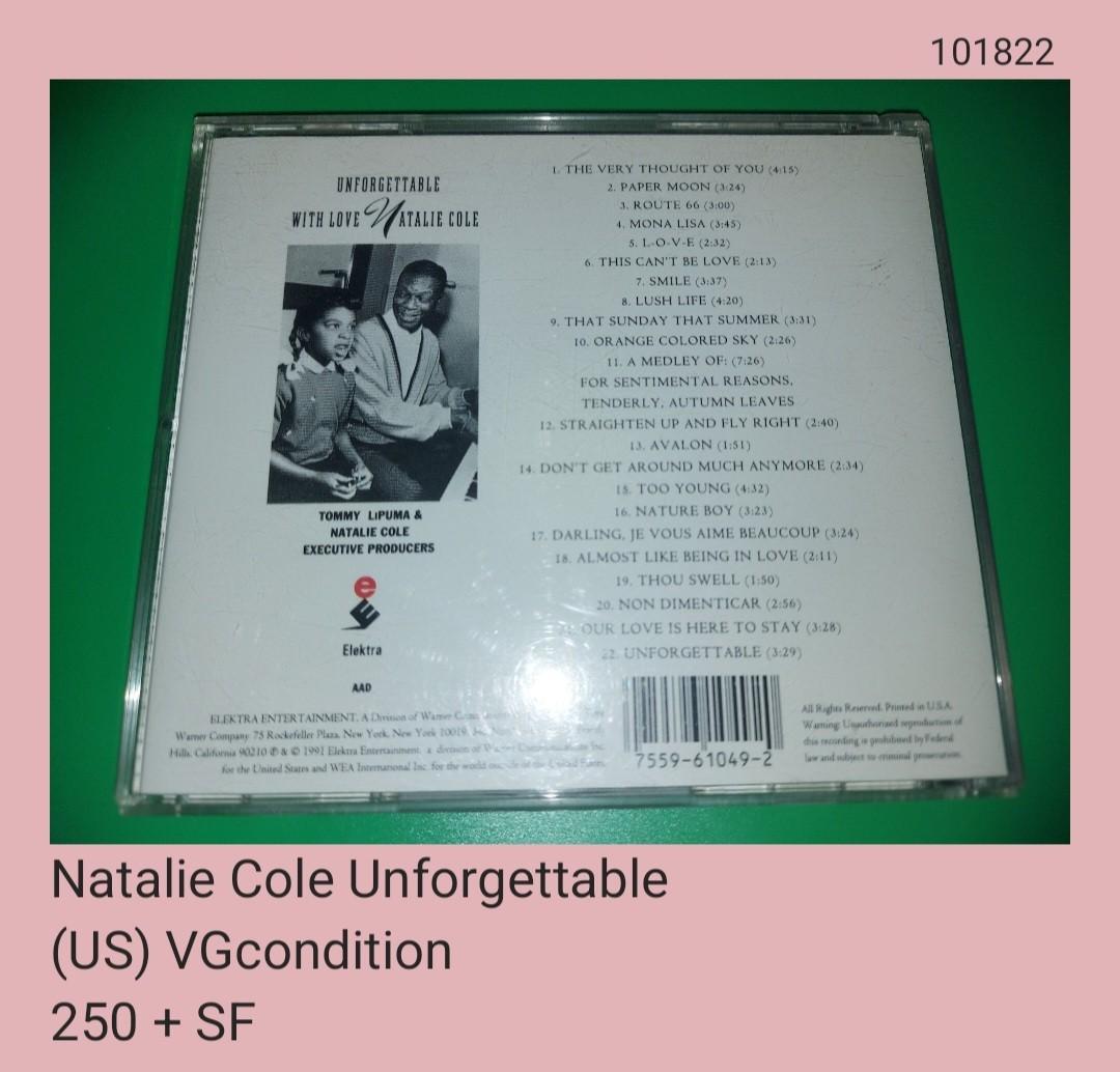 Natalie Cole Unforgettable CD (unsealed), Hobbies & Toys, Music & Media ...