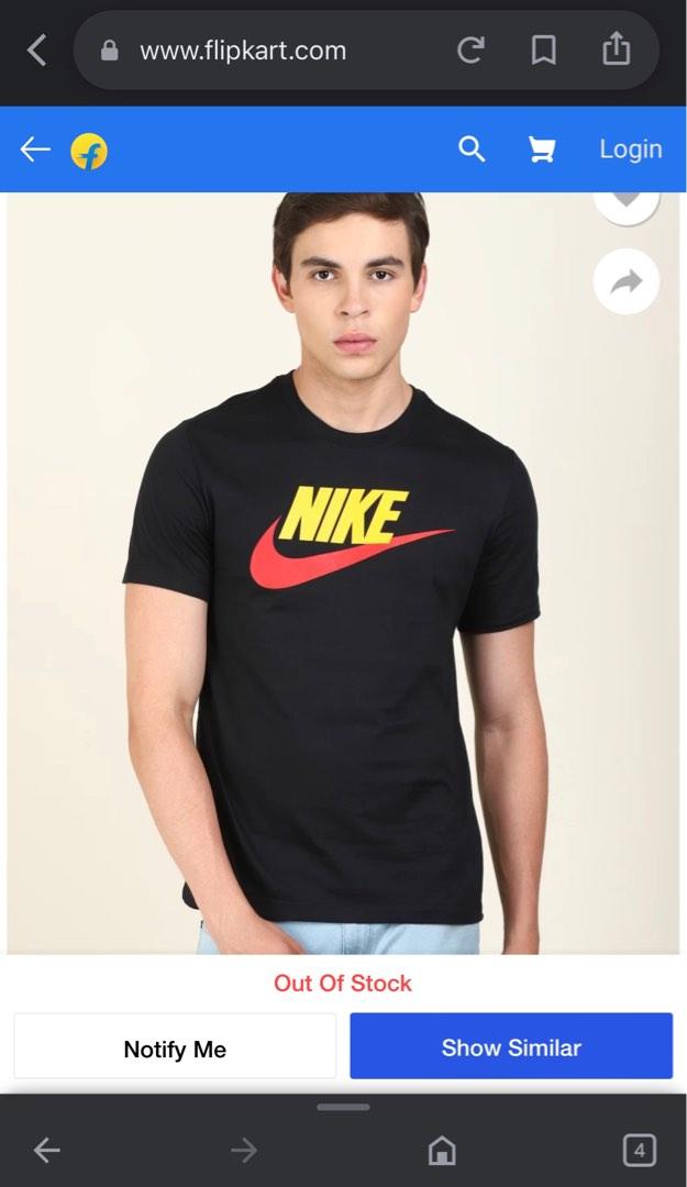 Nike Solid Men Round Neck Black T-shirt, Men's Fashion, Tops & Sets,  Tshirts & Polo Shirts on Carousell