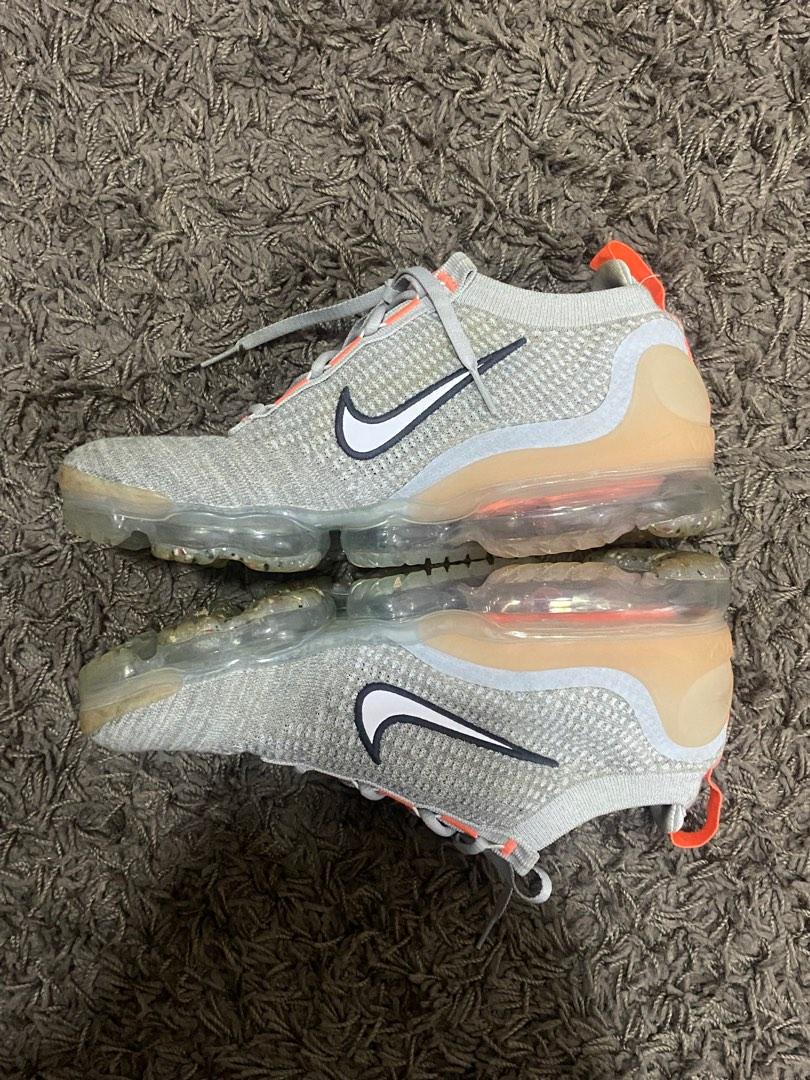Nike vapormax flyknit grey orange online