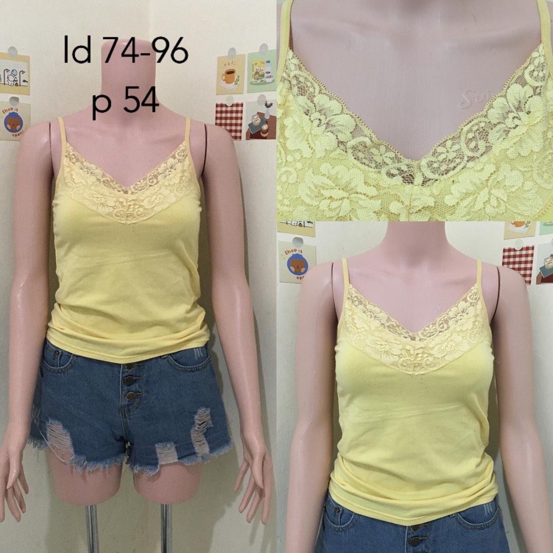 no nego yellow cami, Fesyen Wanita, Pakaian Wanita, Atasan di Carousell