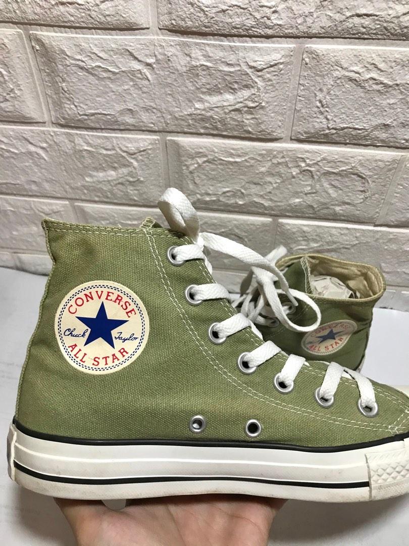 [RARE] olive green converse, Women's Fashion, Footwear, Sneakers on ...