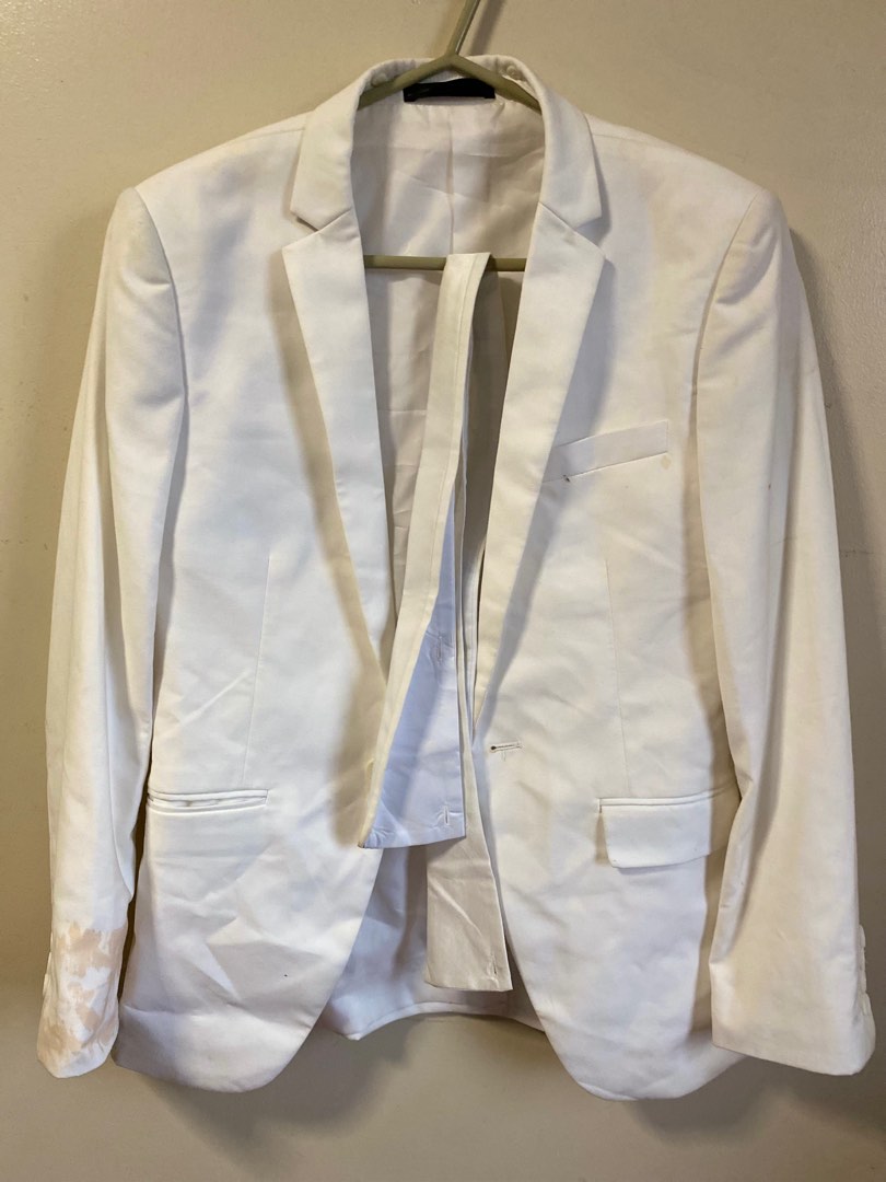 Onesimus Suits Slim Fit White Coat Tuxedo, Men's Fashion, Coats ...