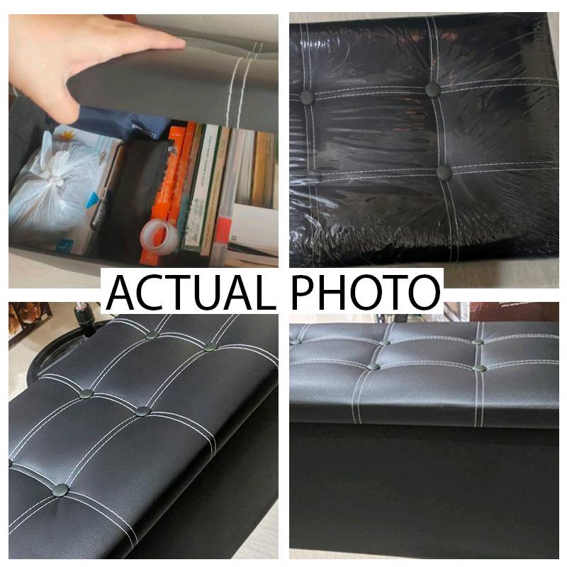 Ottoman Rectangular Sofa Storage Stool Sit Sofa Folding Box Chair