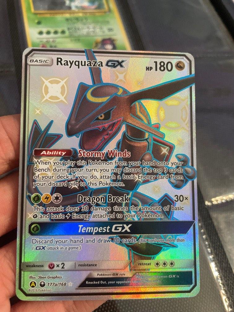 Rayquaza GX 177a/168 Ultra Rare Shiny Pokemon Card Hidden Fates Pokemon TCG  NM