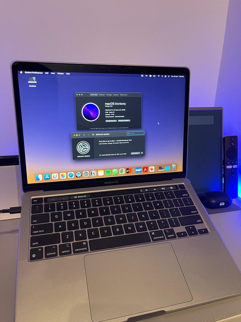 Preloved Apple M1 Macbook Pro 13 inch 512GB with Touch Bar Space