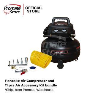 Promate Pancake 6gal Air Compressor and 11 pcs Air Accessory Kit bundle