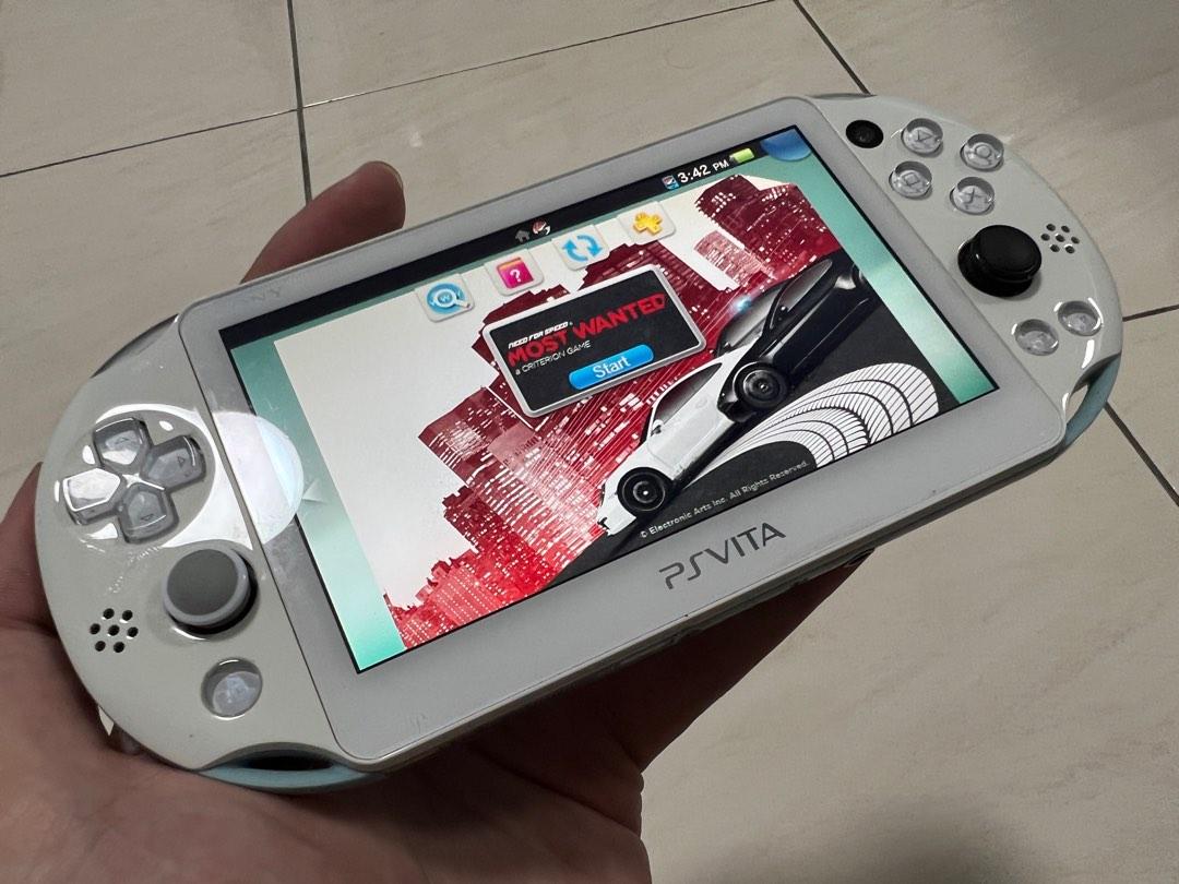 Ps Vita 2k Slim Light Blue White Playstation Vita Video Gaming Video Game Consoles Playstation On Carousell