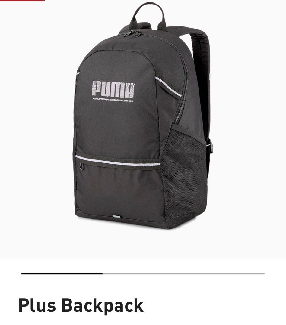 Puma PLUS backpack, unisex, 27L, black, Women's Fashion, Bags & Wallets