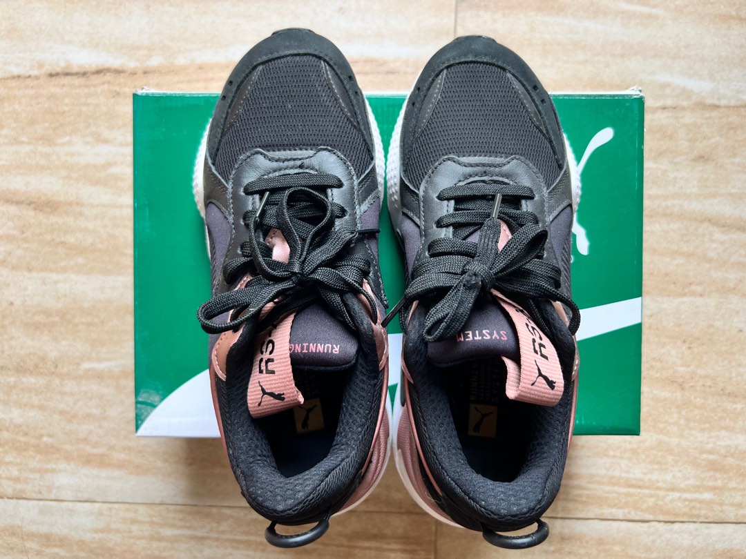Puma RS X Trophy Black Rose Gold Women s Fashion Footwear