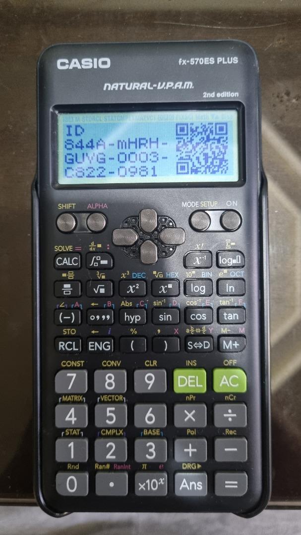 SECOND HAND SCIENTIFIC CALCULATOR Casio fx 570ES PLUS 2nd edition