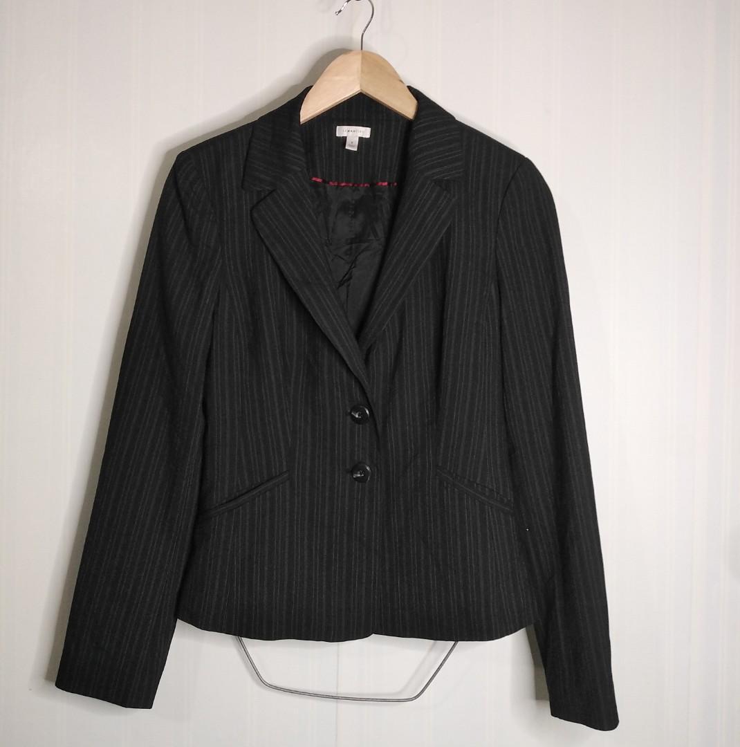 SEMANTIKS WOMENS BLACK W STRIPES XS Women s Fashion Coats