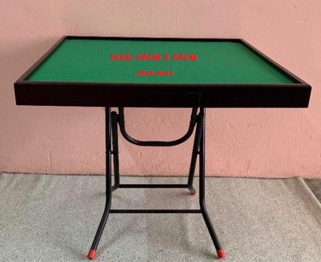 Solid Wood Mahjong Table + A1 Blue Glitter Mahjong Set 37mm, Furniture