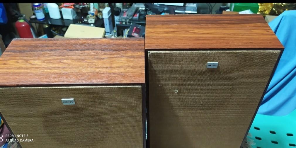 Sony Vintage Speaker (Category: Soundbars, Speakers & Amplifiers) located in Pasay City. Submitted by marineljapansurplus (Listing ID 1191753462, Image 3). Description: Sony Vintage Speaker Impedance: 8 ohms 3 watts Good for tube amps Made in Japan Height: 17 ¼ inches (44 cm) Width: 12 inches (31 cm) Depth: 6 ¼ inches (16 cm) Vintage & very rare Collector's item Clear & quality sounds.