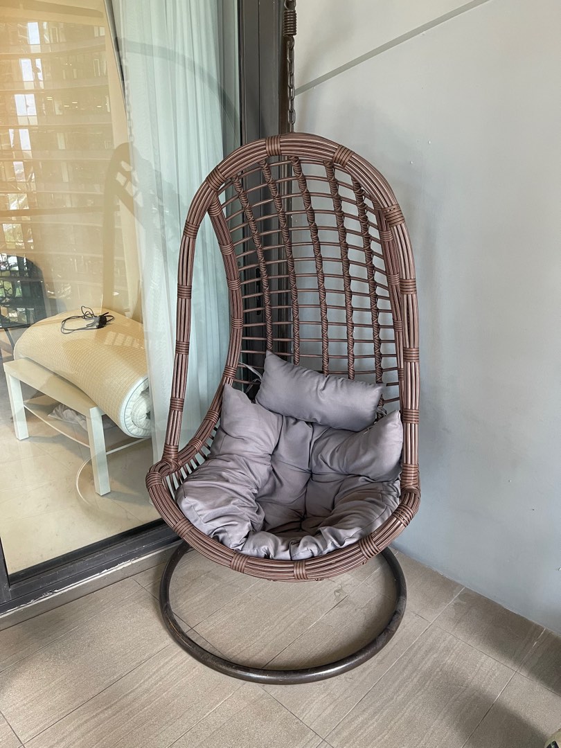 gray swing chair