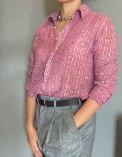 Thrift Vintage Blouse Kemeja Top Shirt