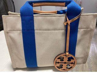 Tory Burch Large Tote Bag - Light Gray Heron York Buckle Tote