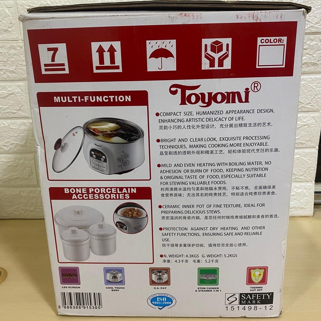 Toyomi sc2288 double boiler cooker 2.2L, TV & Home Appliances, Kitchen