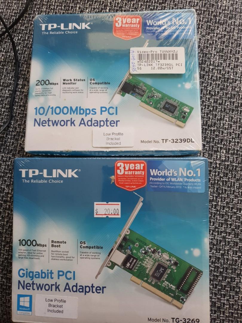 TP Link Network Adapter (10/100Mbps & Gigabit PCI), Computers & Tech