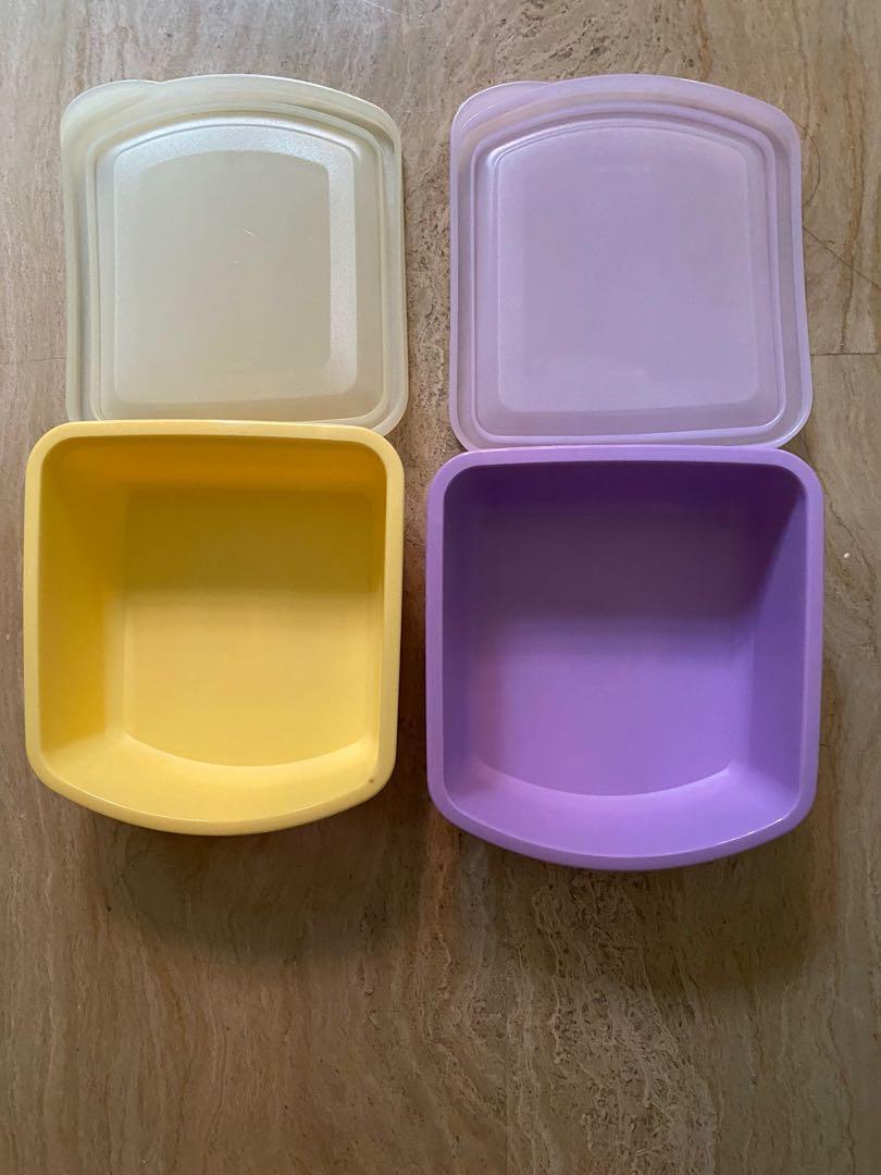 Tupperware Snack container (Category: Storage Boxes & Baskets) located in Singapore. Submitted by storage (Listing ID 1191753622, Image 2). Description: Brand new. Good to store snack or small accessories Slight stickiness on edge of cover due to storing in storeroom. Does not affect function. Pls do not pm if you are fussy. Dimension 13cm x 12cm x 4.5cm 1 for $4. 2 for $6. Pick up at Tampines St.71. Tampines MRT, Buona & Commonwealth MRT depends