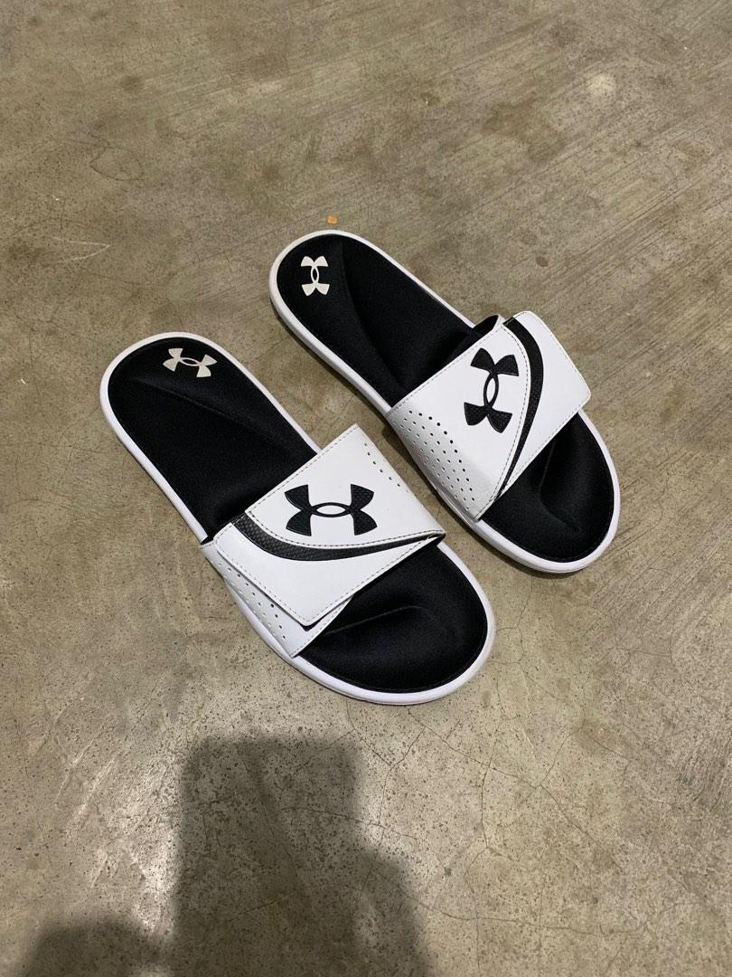 blue under armour slides