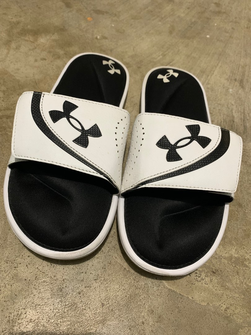 blue under armour slides