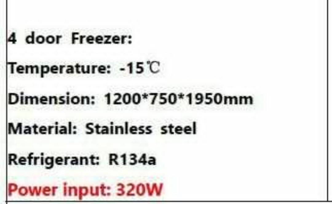 Upright 4door freezer, TV & Home Appliances, Kitchen Appliances