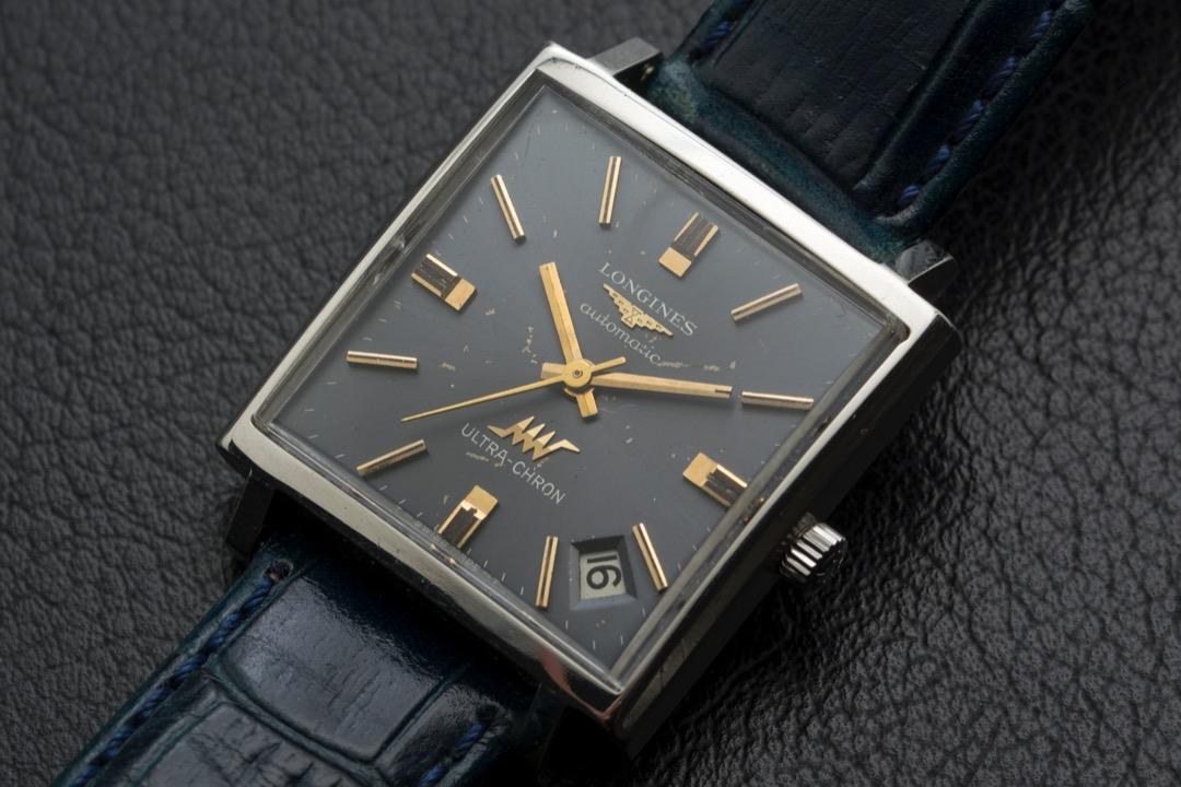 Longines Ultra Chron Rare Blue Dial Square Automatic Hi beat 36 000 bph Cal. 431