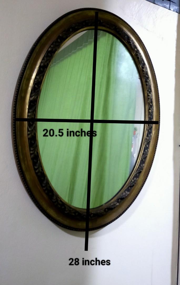 Vintage Vanity Mirror w/ Table & Chair, Furniture & Home Living