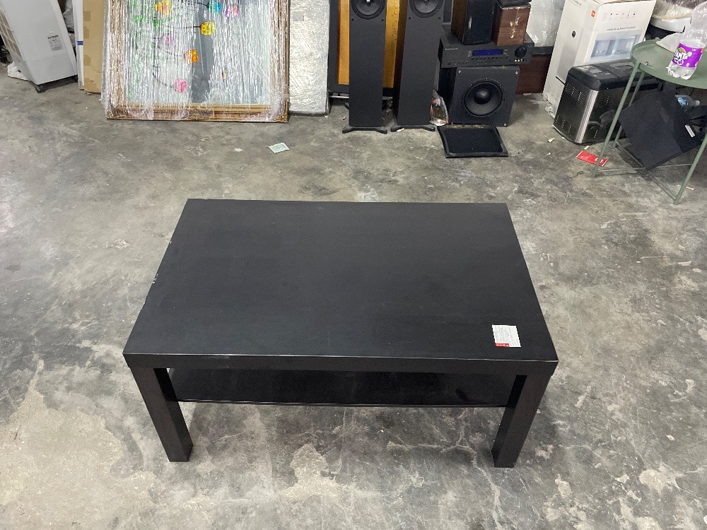 Wooden TV Bench Black Colour / Bangku TV Kayu Warna Hitam, Furniture ...