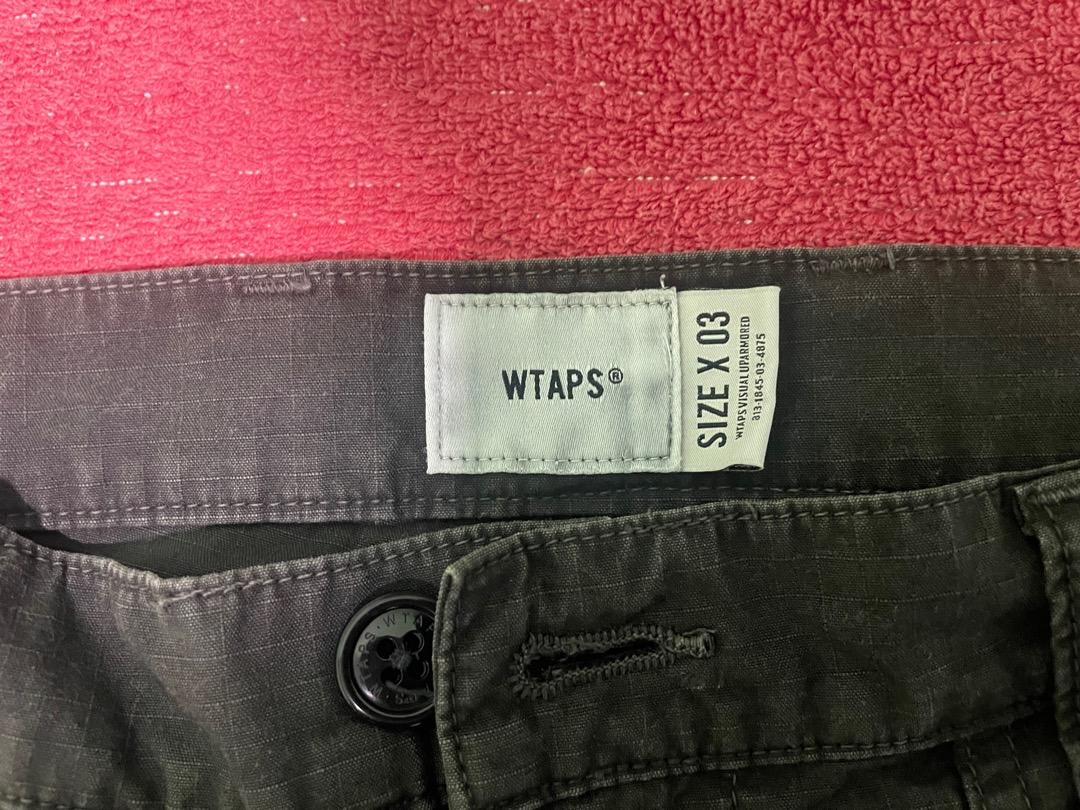 WTAPS 20SS BUDS Shorts cotton ripstop 黑色洗水短褲, 男裝, 褲＆半截